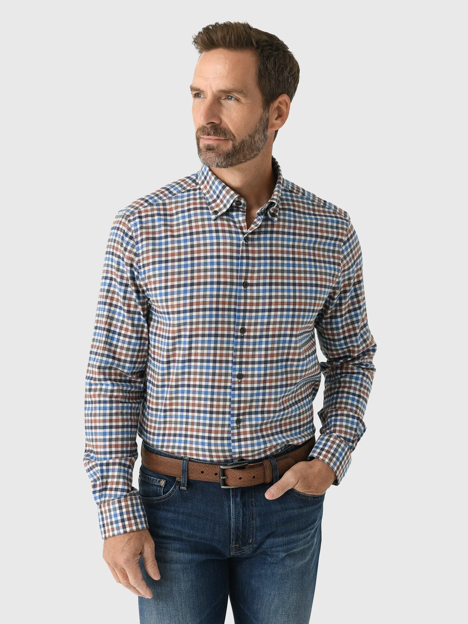 Johnnie-O Men's Krause Natural Performance Button-Down Shirt sold by Saint Bernard