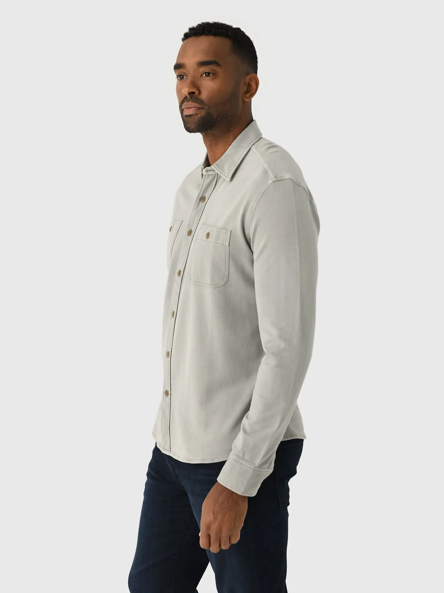 Faherty Brand Men's Field Knit Utility Shirt sold by Saint Bernard product image thumbnail 3