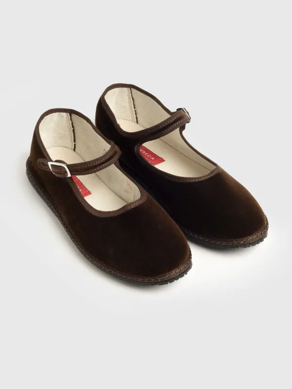 Vibi Venezia Women's Mary Jane Velvet Flat made by ViBi VENEZiA
