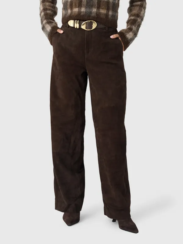 Vince Women's Suede Mid-Rise Trouser sold by Saint Bernard