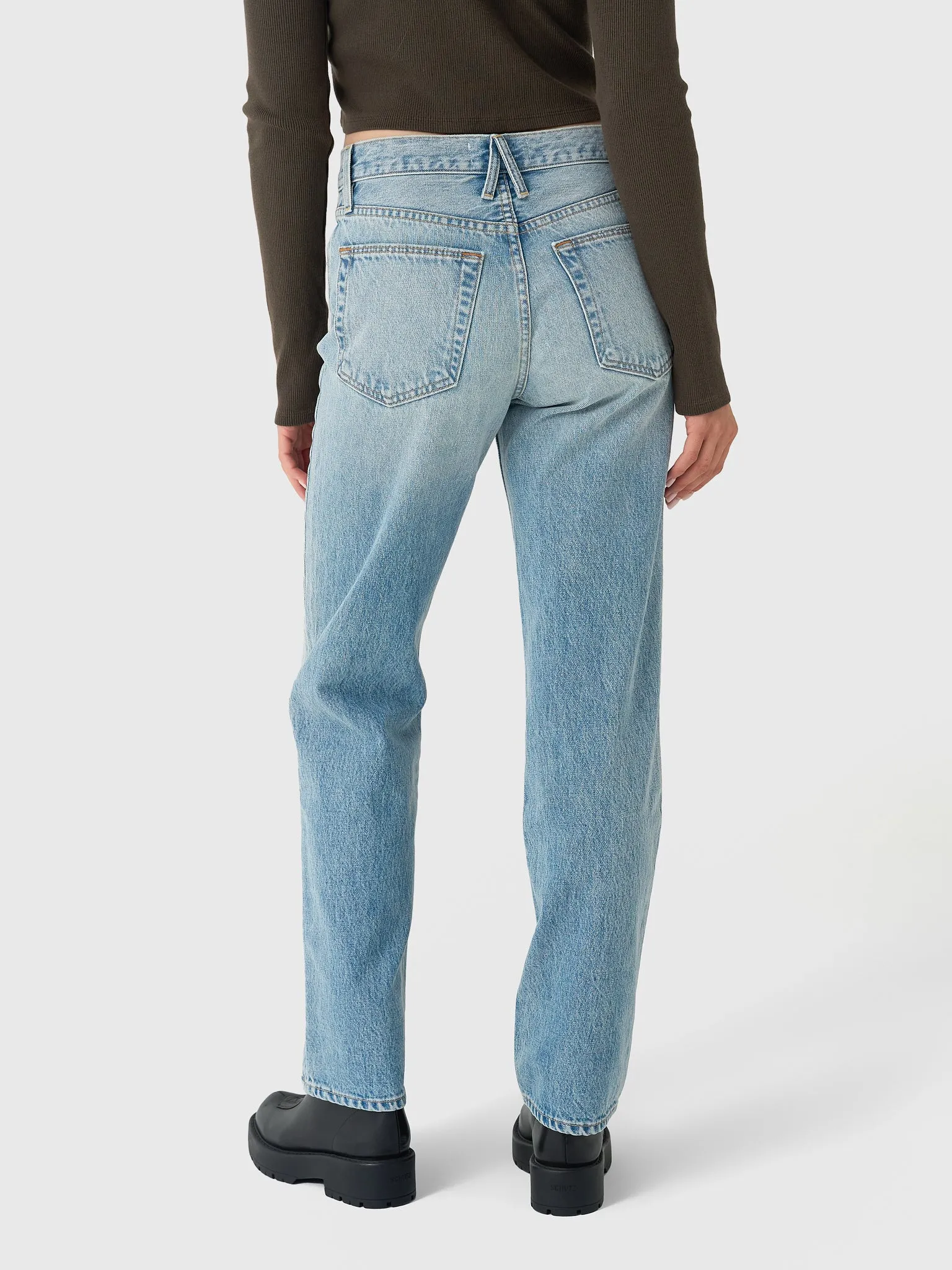 SLVRLAKE Women's Kendra High Rise Straight Jean sold by Saint Bernard product image thumbnail 4