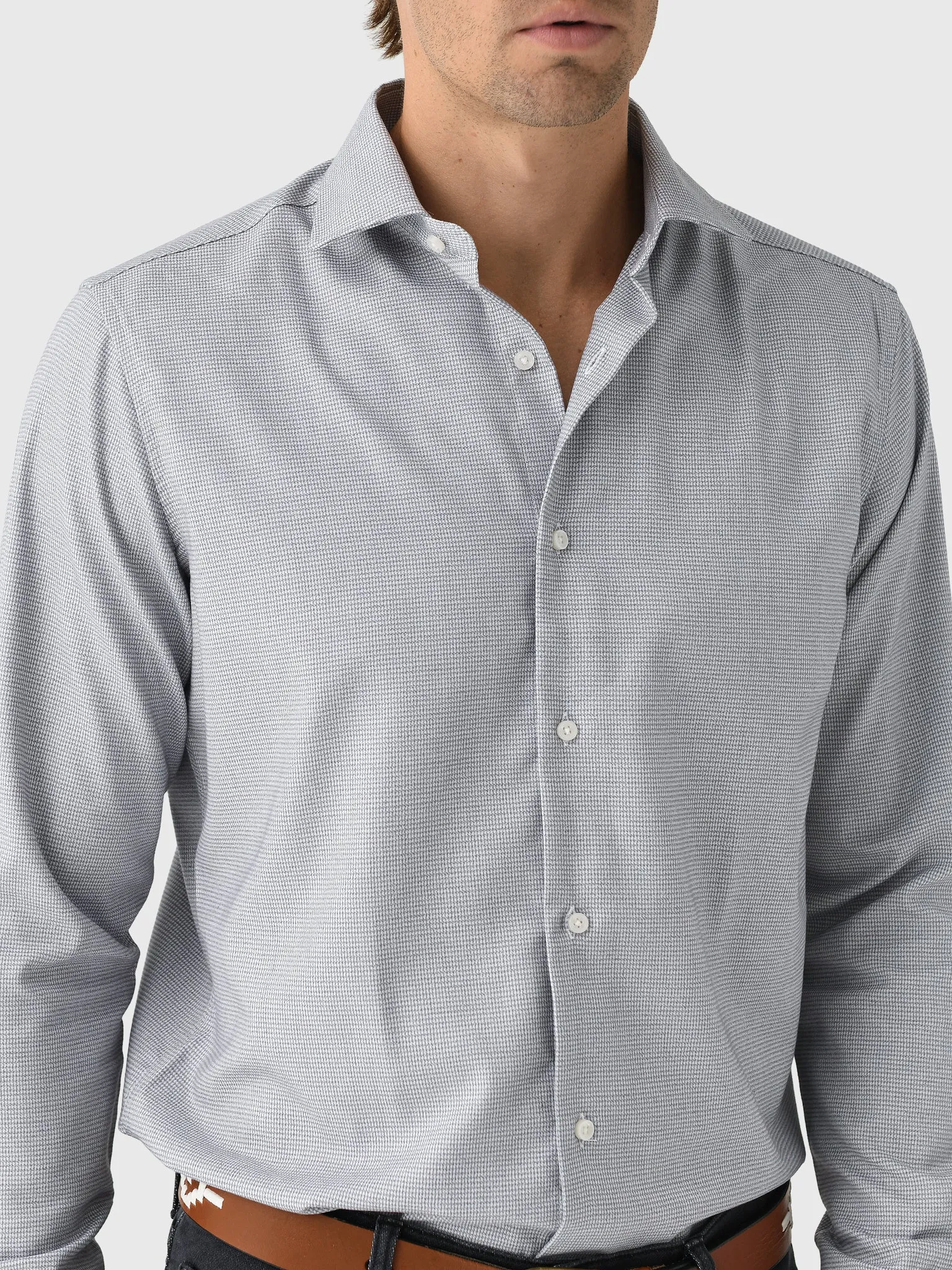 Nicoló Men's Naples Long Sleeve Shirt sold by Saint Bernard product image thumbnail 5