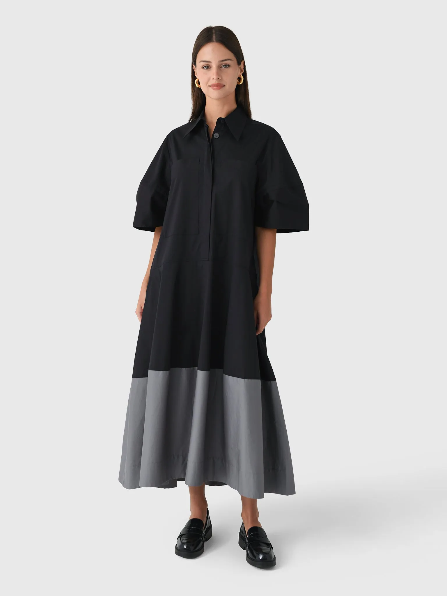 Lee Mathews Women's Spencer Lantern Dress sold by Saint Bernard