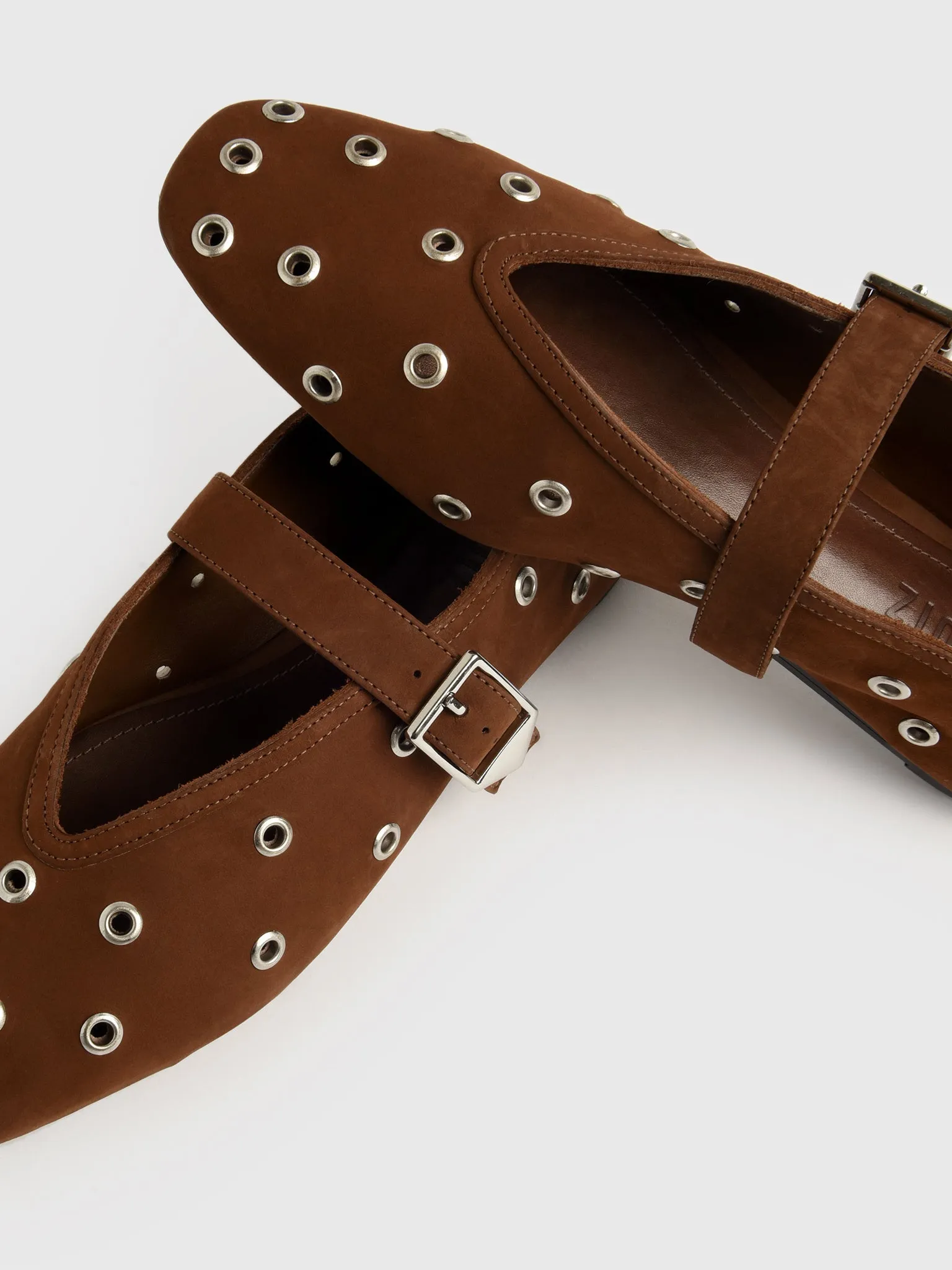 Schutz Women's Liza Eyelets Leather Flat sold by Saint Bernard product image thumbnail 4