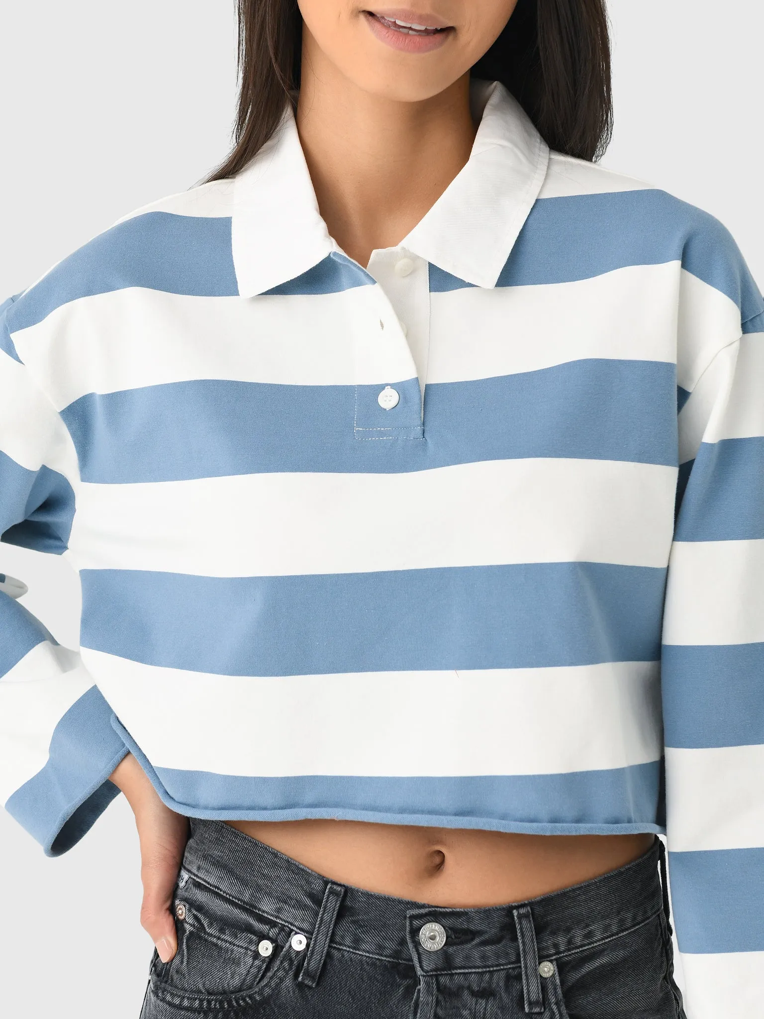 Re/Done Women's Cut Off Rugby Polo sold by Saint Bernard product image thumbnail 5