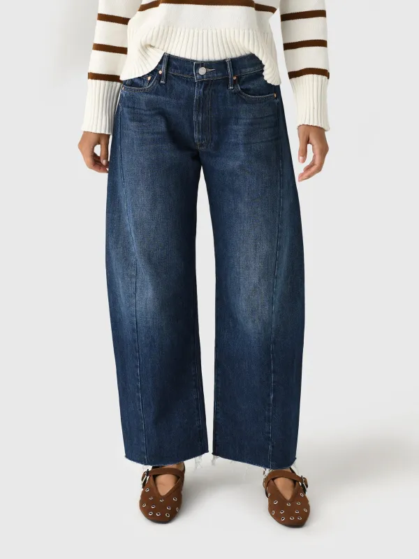 Mother Women's The Mid Rise Full Pipe Flood Fray Jean made by MOTHER
