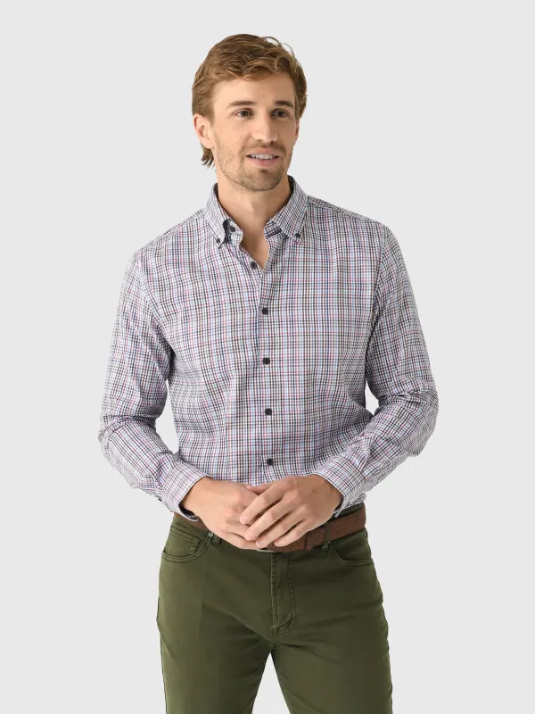 Johnnie-O Men's Adelson Natural Performance Button-Down Shirt sold by Saint Bernard