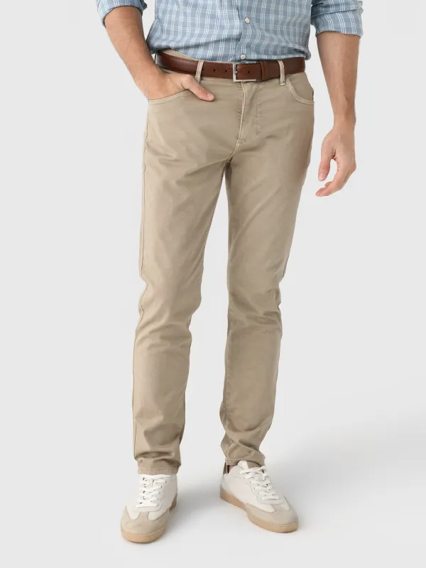 Johnnie-O Men's Carmel Sateen 5-Pocket Pant sold by Saint Bernard