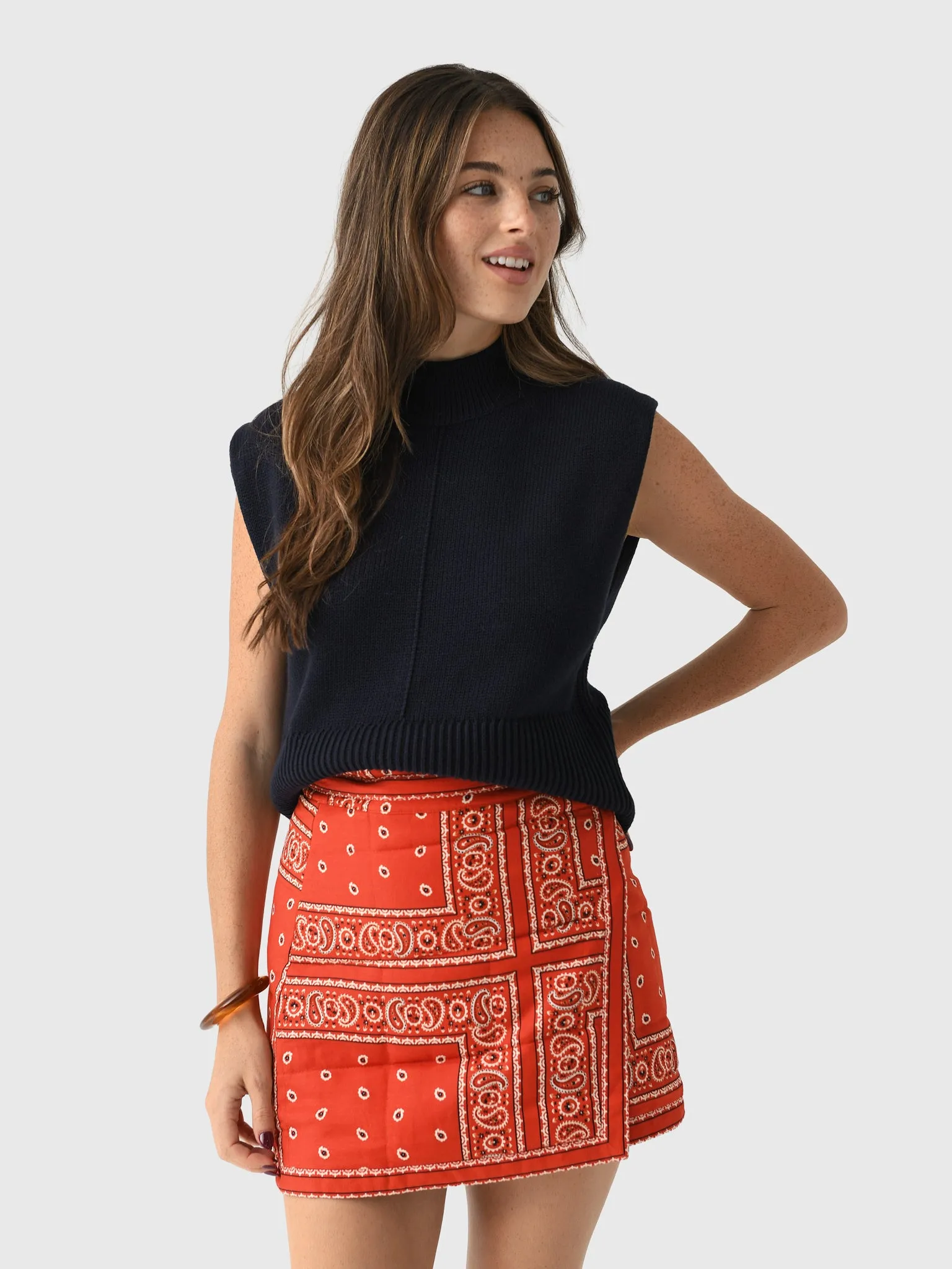 Velvet Women's Electra Cotton Cashmere Sweater Vest sold by Saint Bernard