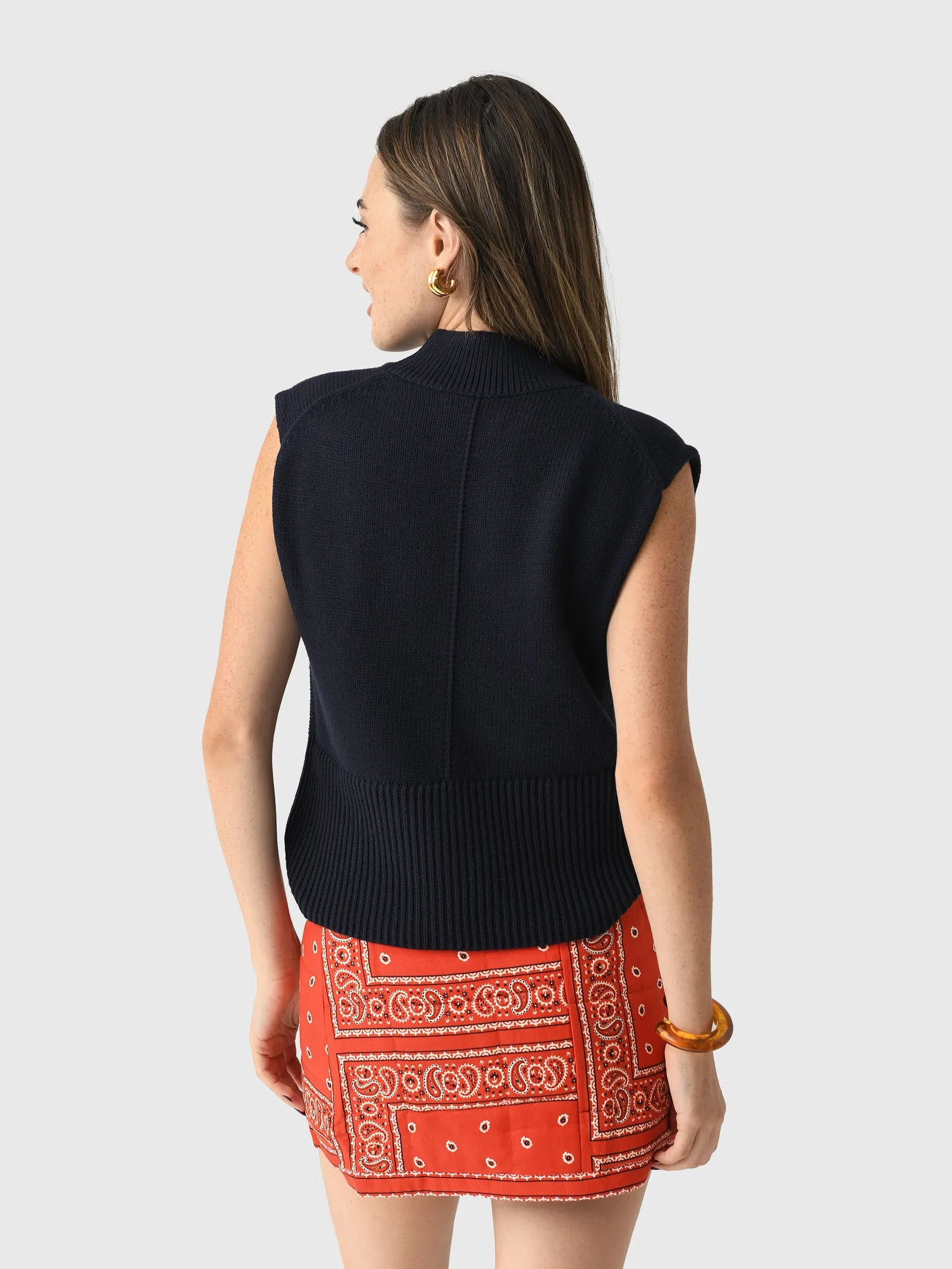 Velvet Women's Electra Cotton Cashmere Sweater Vest sold by Saint Bernard product image thumbnail 4