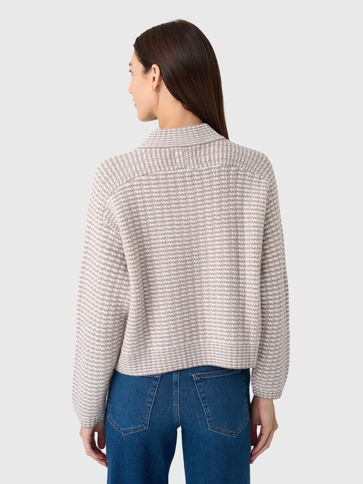 Jumper 1234 Women's Crop Rick Rack Vee Sweater sold by Saint Bernard product image thumbnail 3