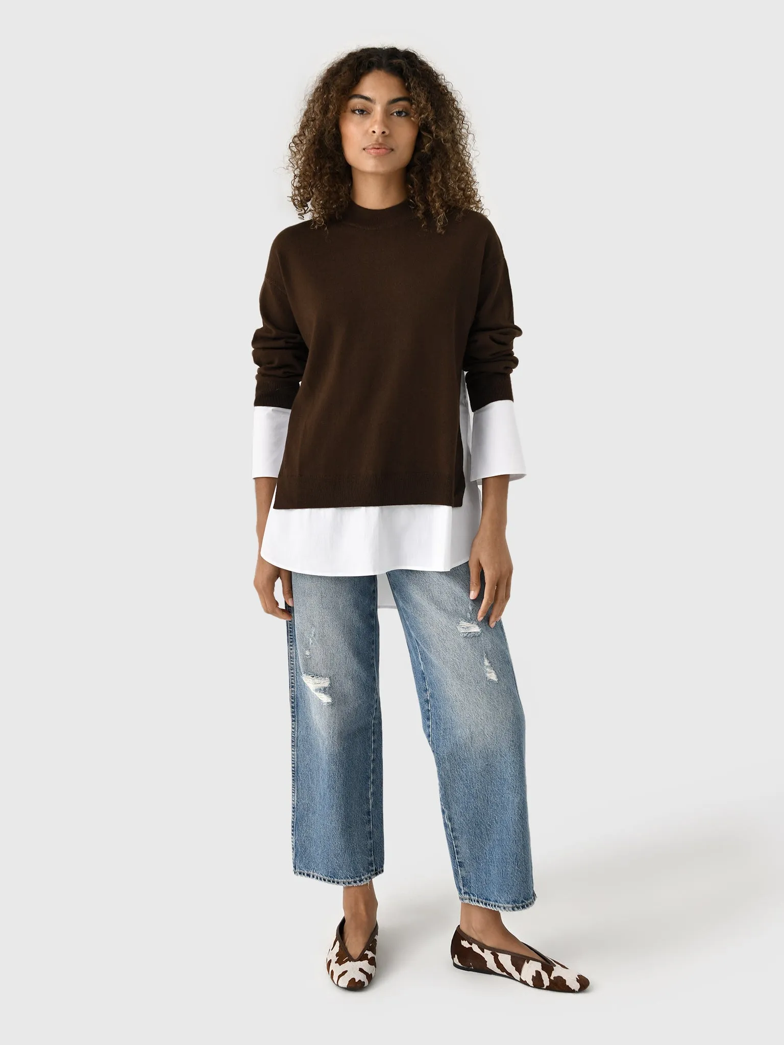 Simon Miller Women's Pip Poplin Combo Sweater sold by Saint Bernard product image thumbnail 2