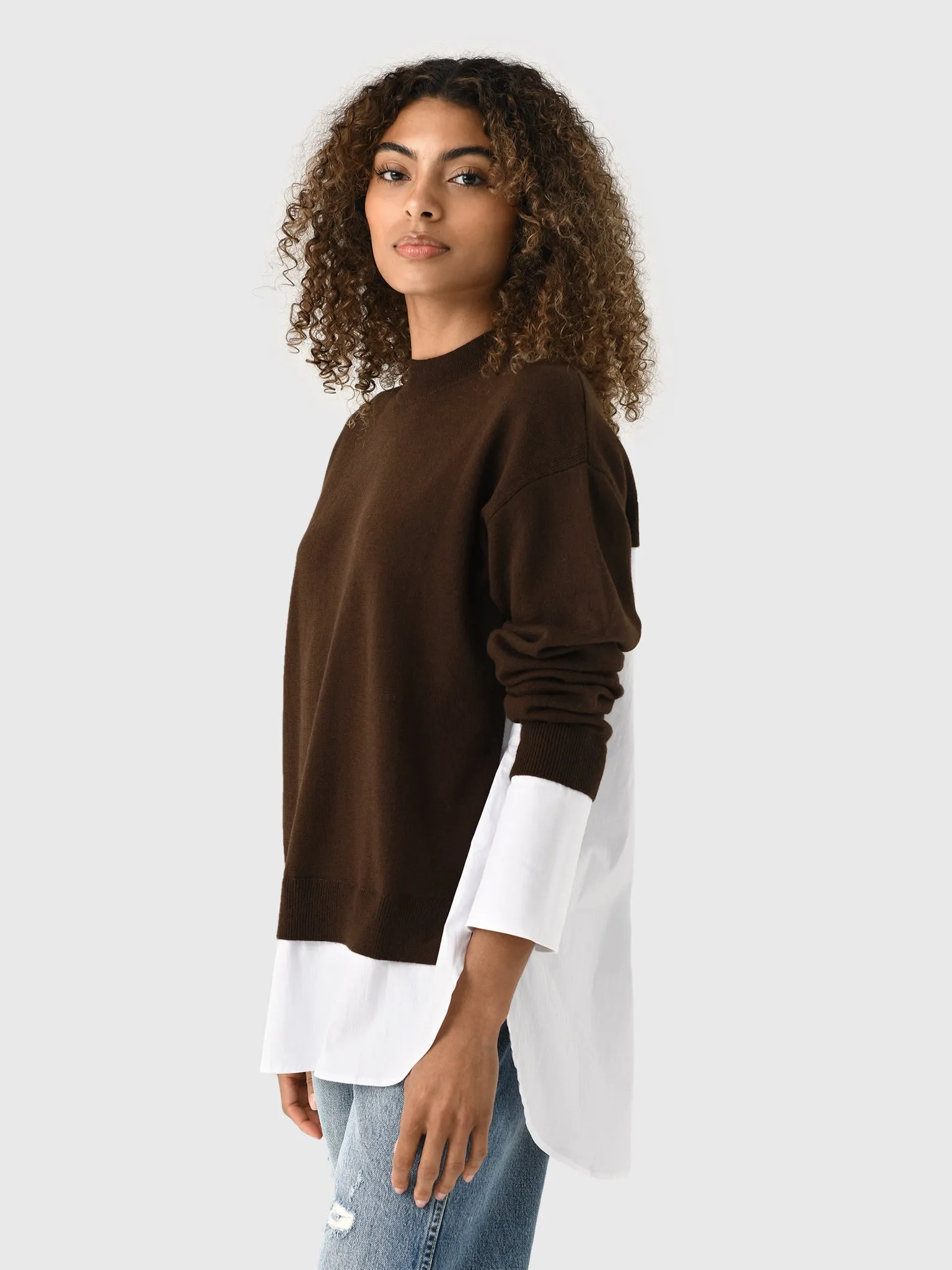 Simon Miller Women's Pip Poplin Combo Sweater sold by Saint Bernard product image thumbnail 3