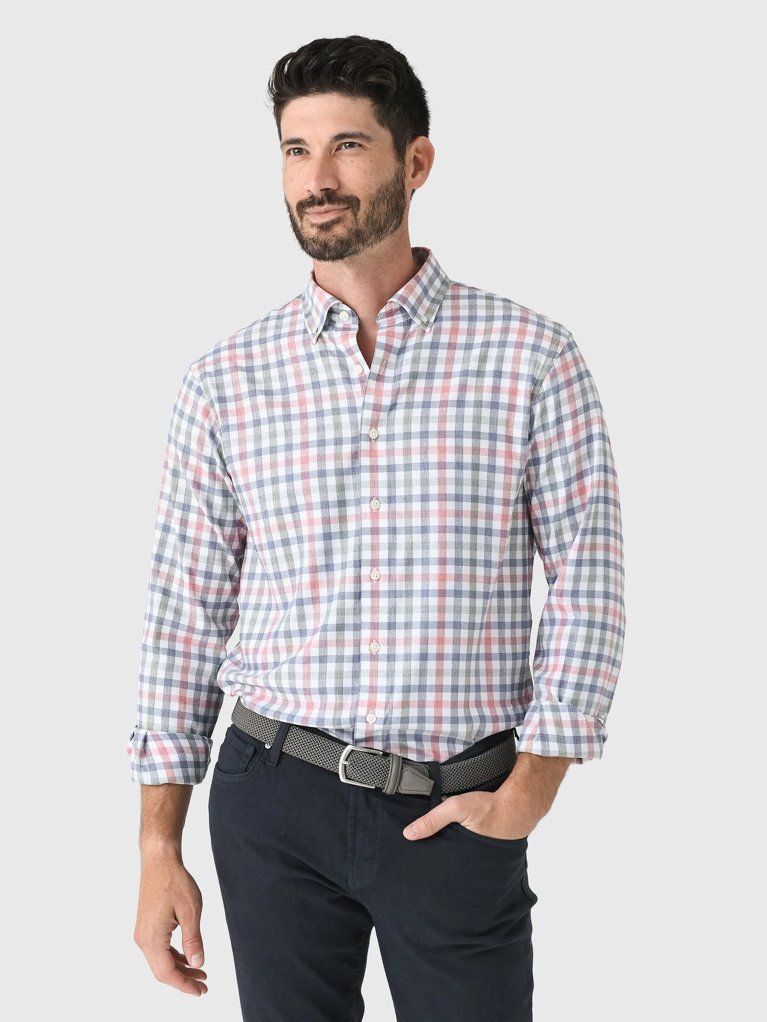 Johnnie-O Men's Callum Performance Button-Down Shirt sold by Saint Bernard