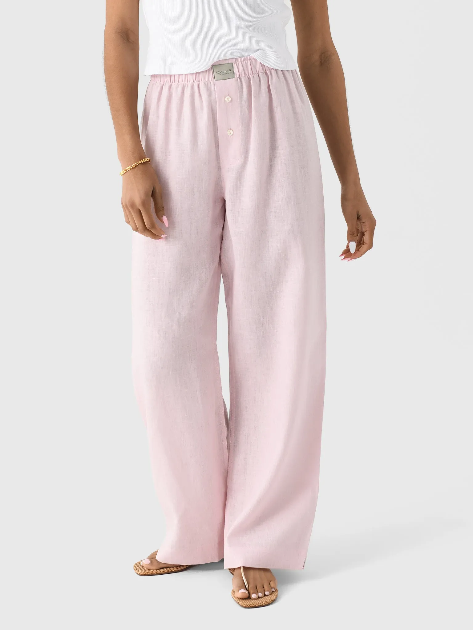 Comme Si Women's La Boxer Alta Linen sold by Saint Bernard