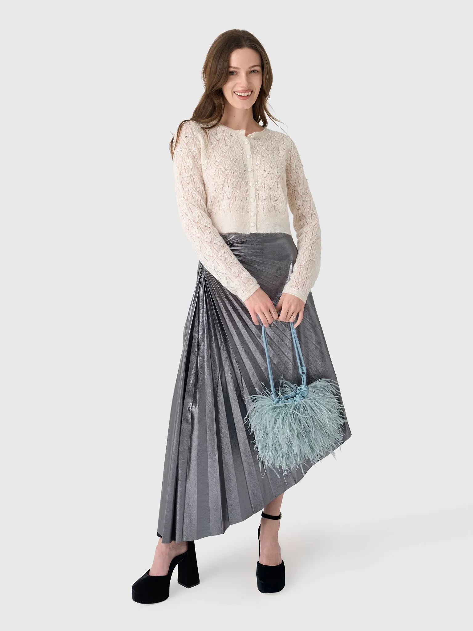 ALC Women's Tracy Metallic Vegan Leather Skirt sold by Saint Bernard product image thumbnail 2