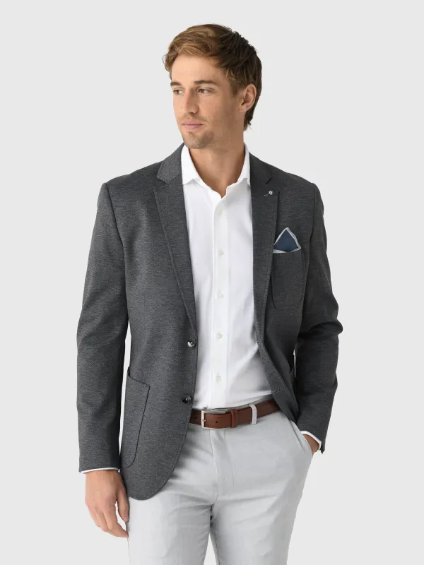 Blue Industry Men's Heathered Jersey Jacket made by Saint Bernard