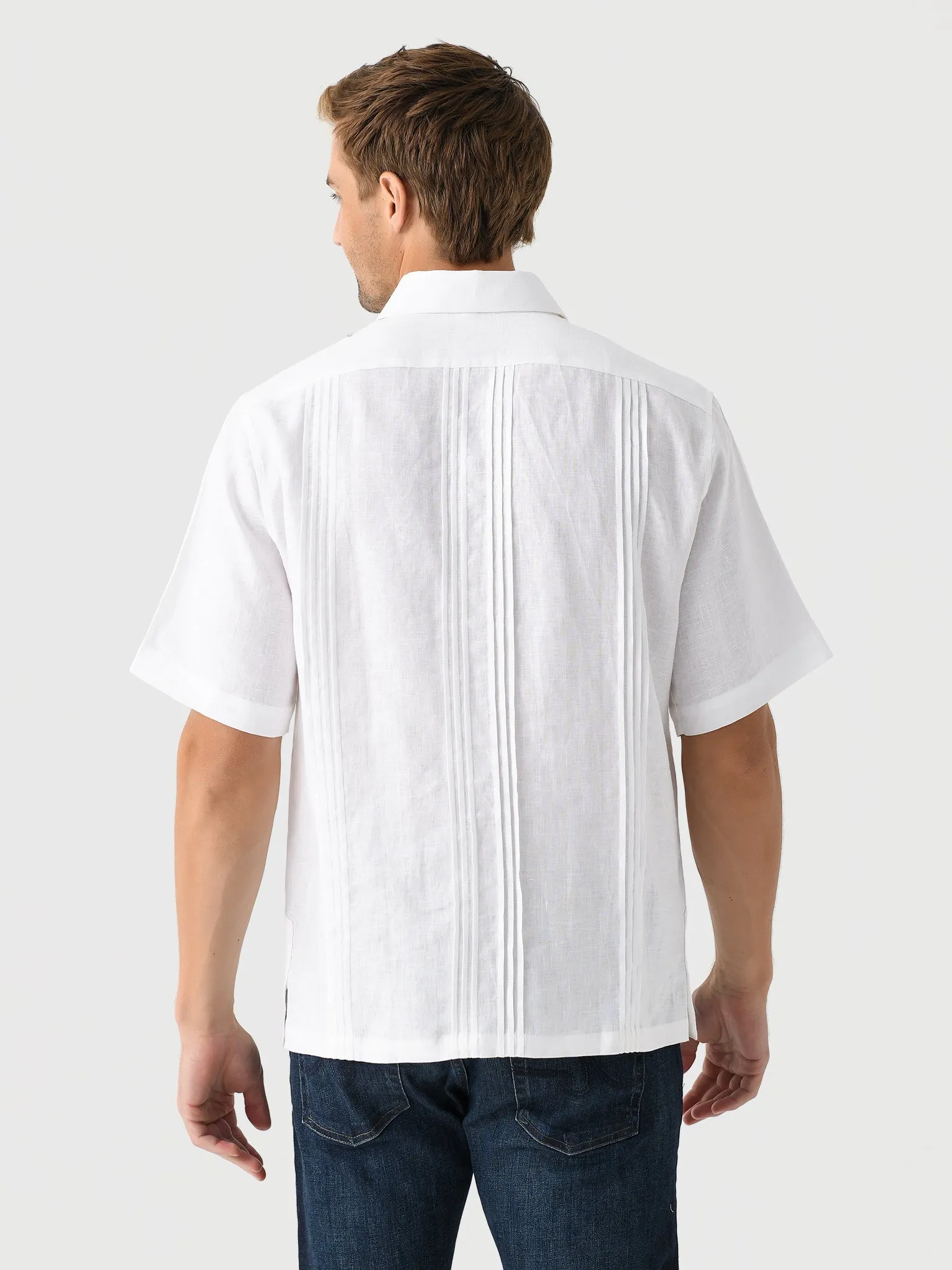 Centuria Men's Short Sleeve Greek Key Guayabera Shirt sold by Saint Bernard product image thumbnail 3