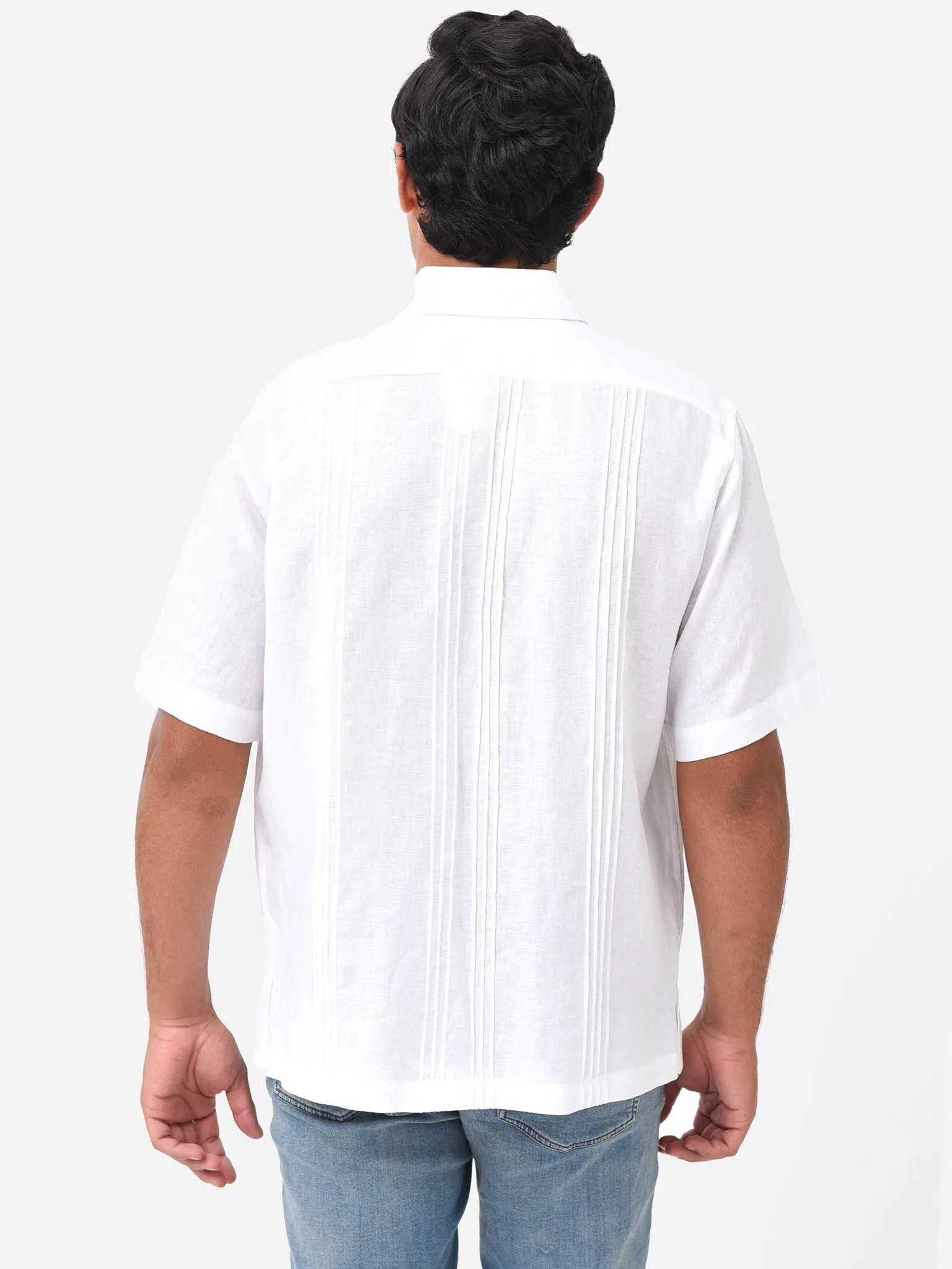 Centuria Men's Short Sleeve Greek Key Guayabera Shirt sold by Saint Bernard product image thumbnail 5