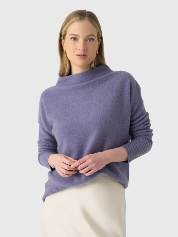 Vince Women's Plush Cashmere Funnel-Neck Sweater made by Vince