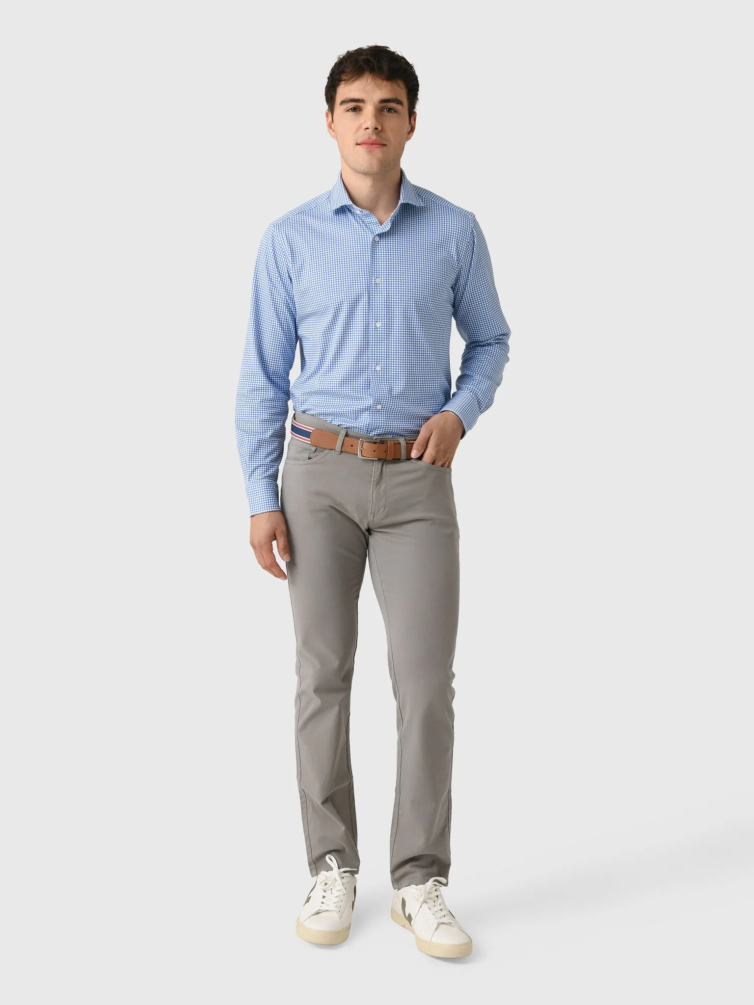 Peter Millar Crown Crafted Men's Excursionist Flex Gingham Sport Shirt sold by Saint Bernard product image thumbnail 2