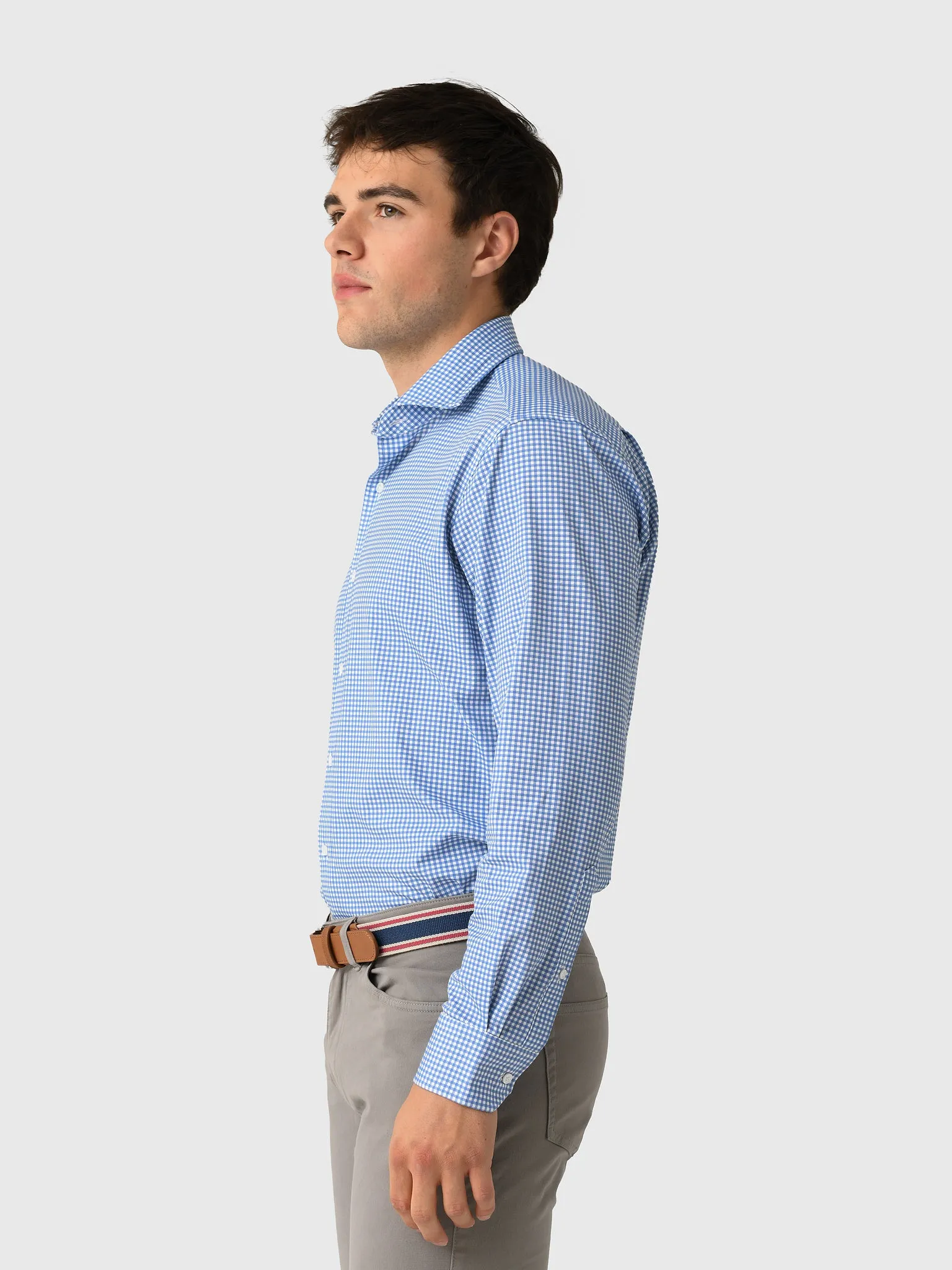 Peter Millar Crown Crafted Men's Excursionist Flex Gingham Sport Shirt sold by Saint Bernard product image thumbnail 3