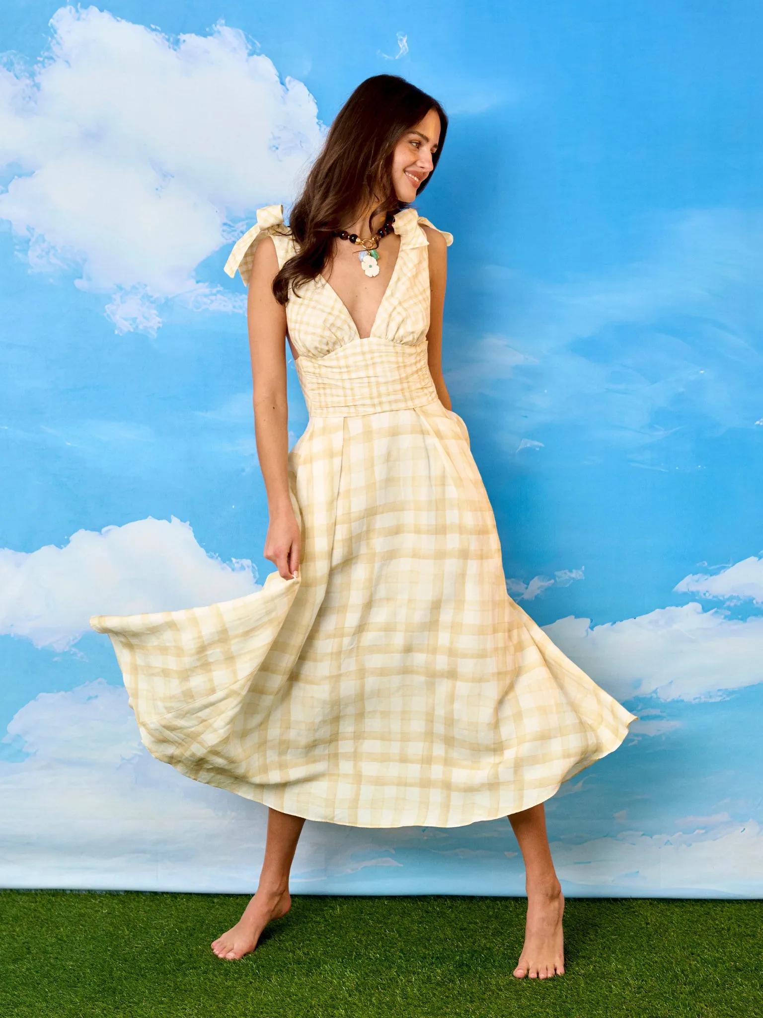 Rosie Assoulin Women's Bow Shoulder Dress sold by Saint Bernard product image thumbnail 2