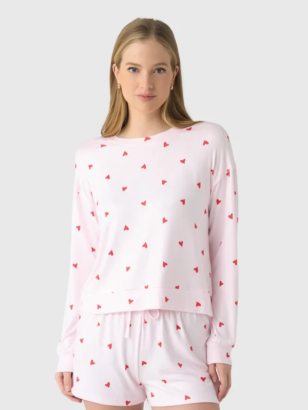 Z Supply Women's Mira Heart Long Sleeve Top sold by Saint Bernard