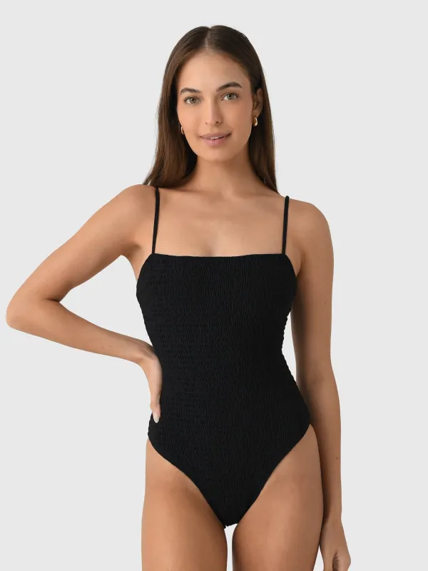 Peony Women's Shirred One-Piece Swimsuit sold by Saint Bernard