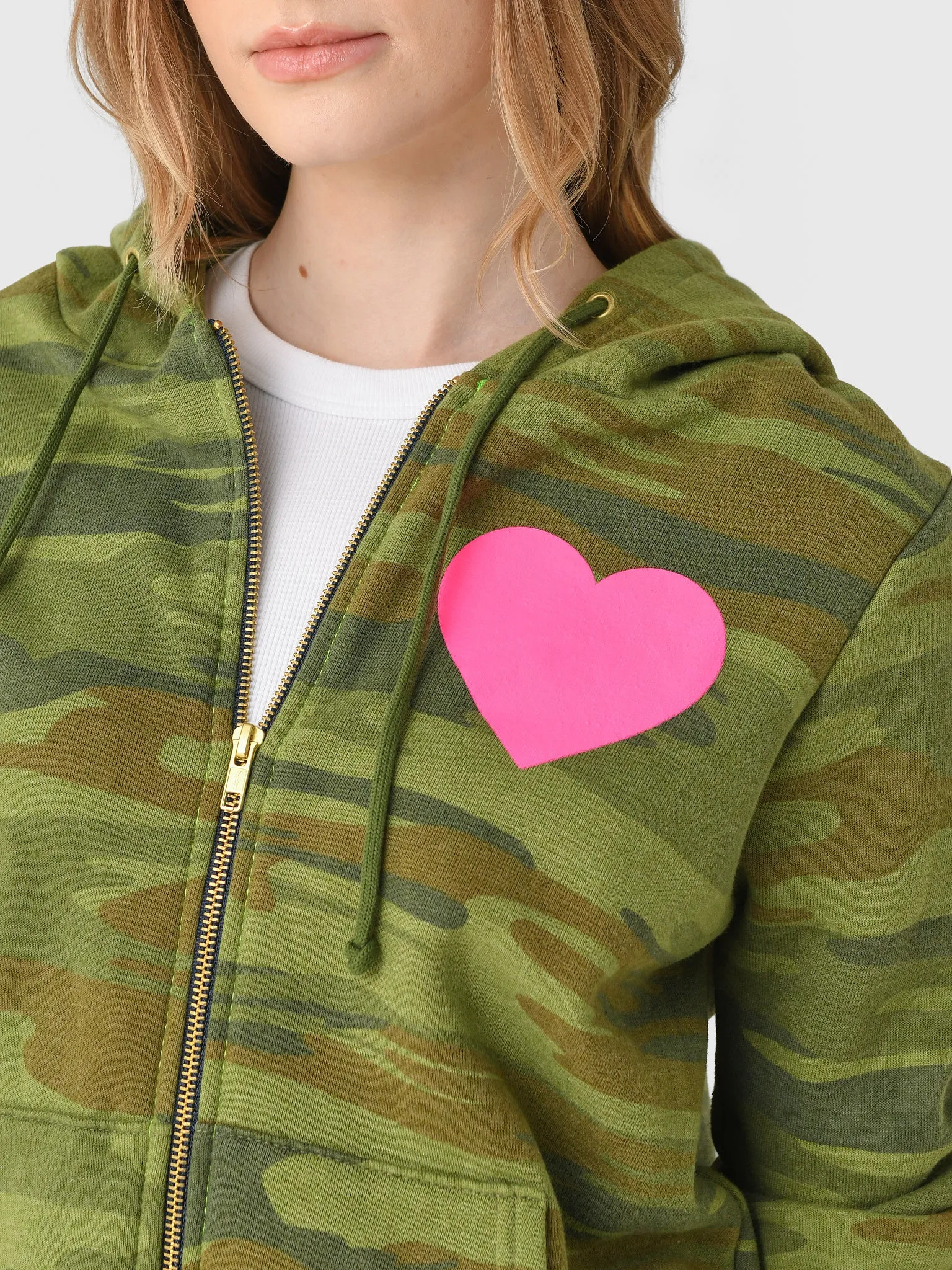 Aviator Nation Women's Heart 2 Zip Hoodie sold by Saint Bernard product image thumbnail 5