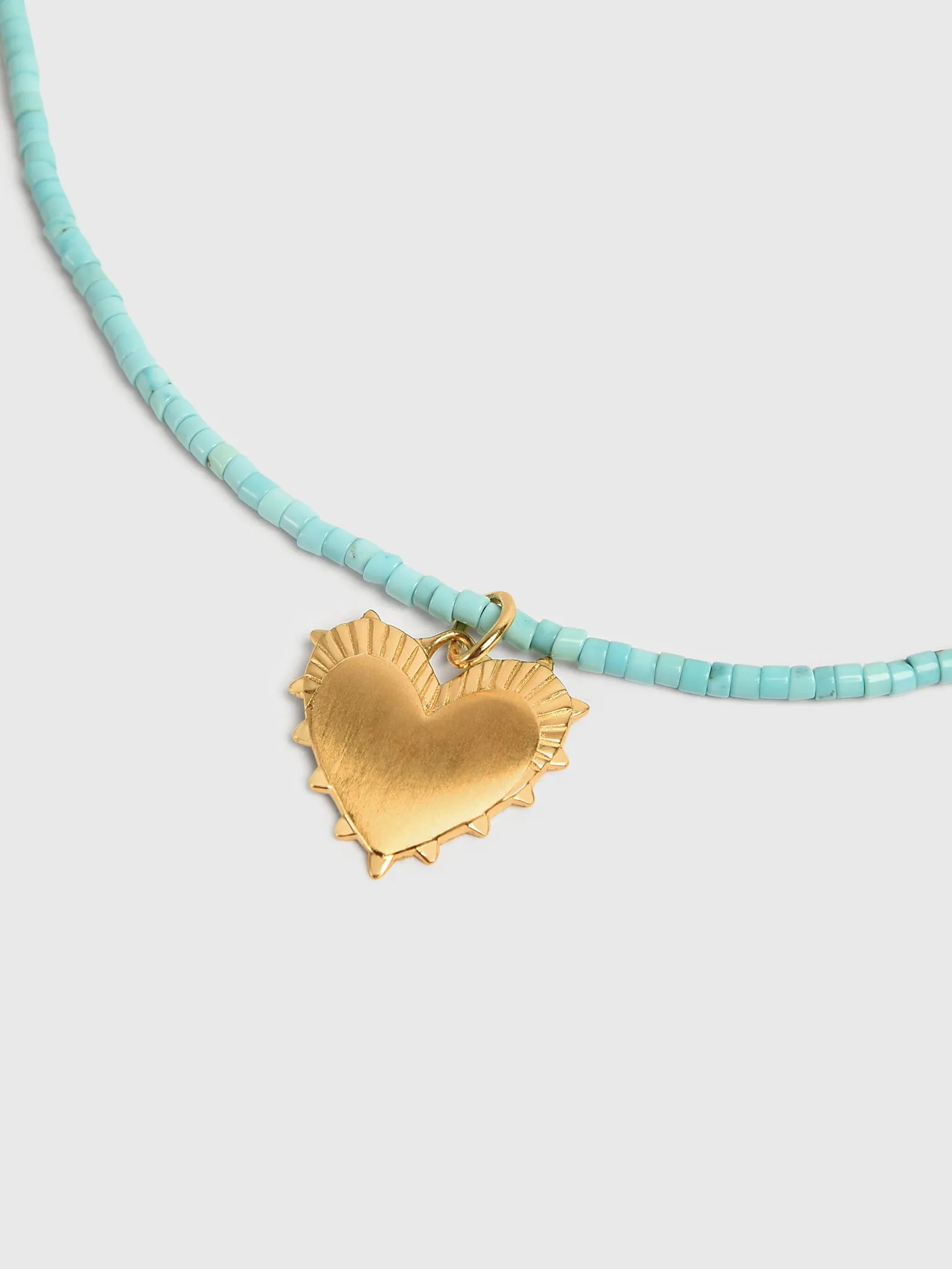 Hart Heart of Gold Teeny Turquoise Gemstone Necklace sold by Saint Bernard product image thumbnail 3