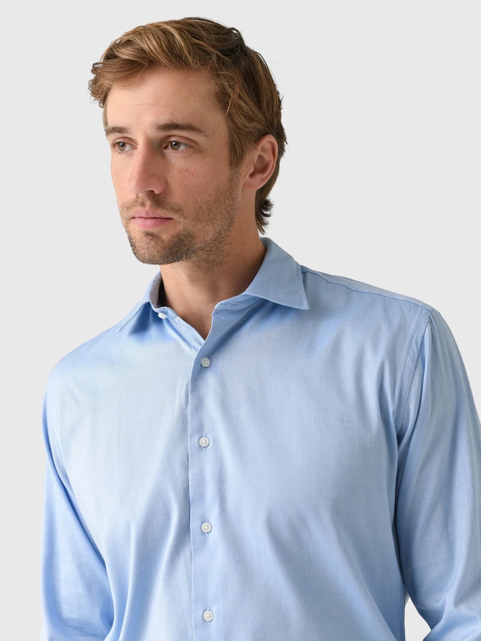 Peter Millar Crown Men's Campbell Perfect Pinpoint Cotton-Stretch Sport Shirt sold by Saint Bernard product image thumbnail 5