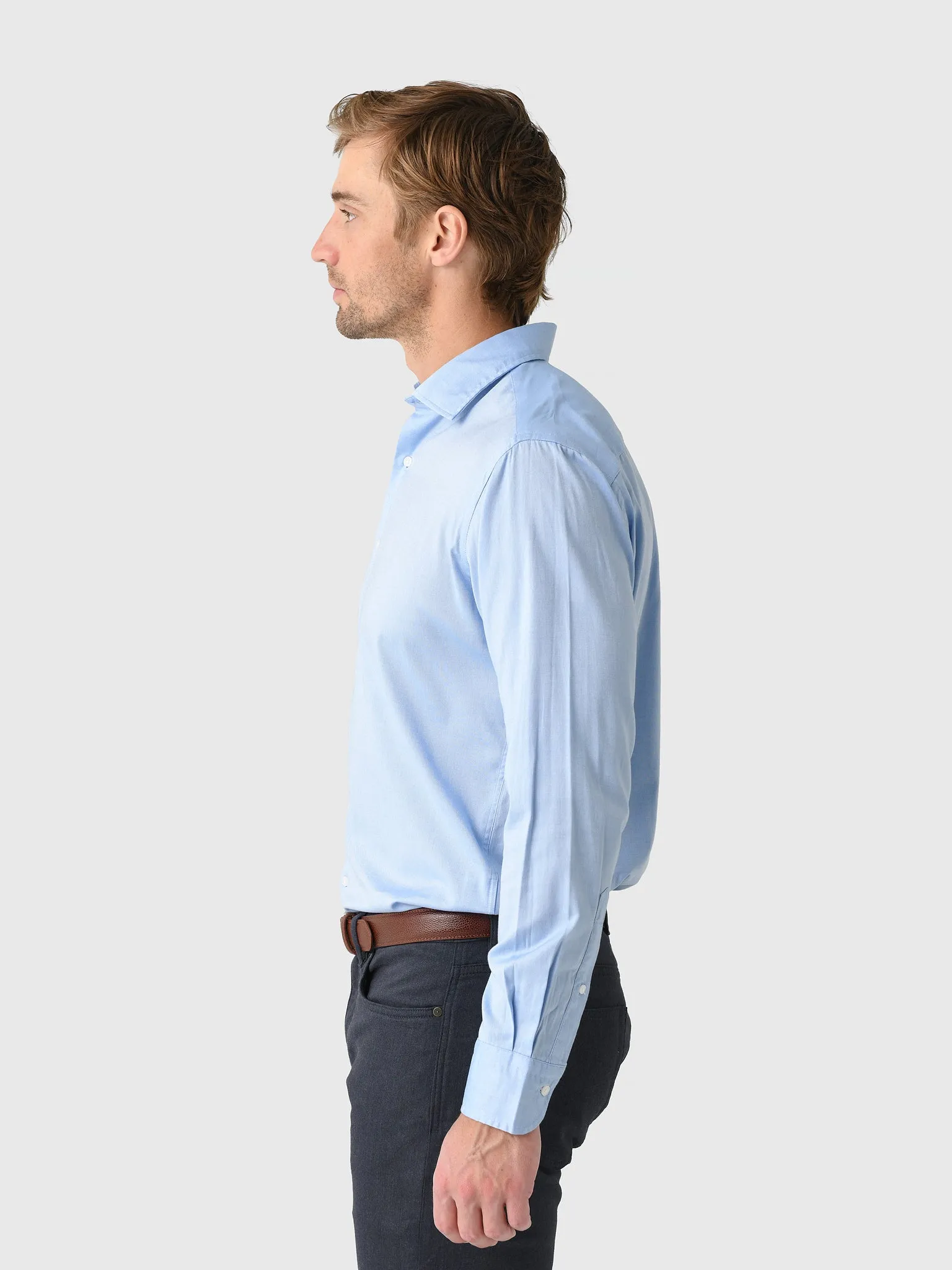 Peter Millar Crown Men's Campbell Perfect Pinpoint Cotton-Stretch Sport Shirt sold by Saint Bernard product image thumbnail 3