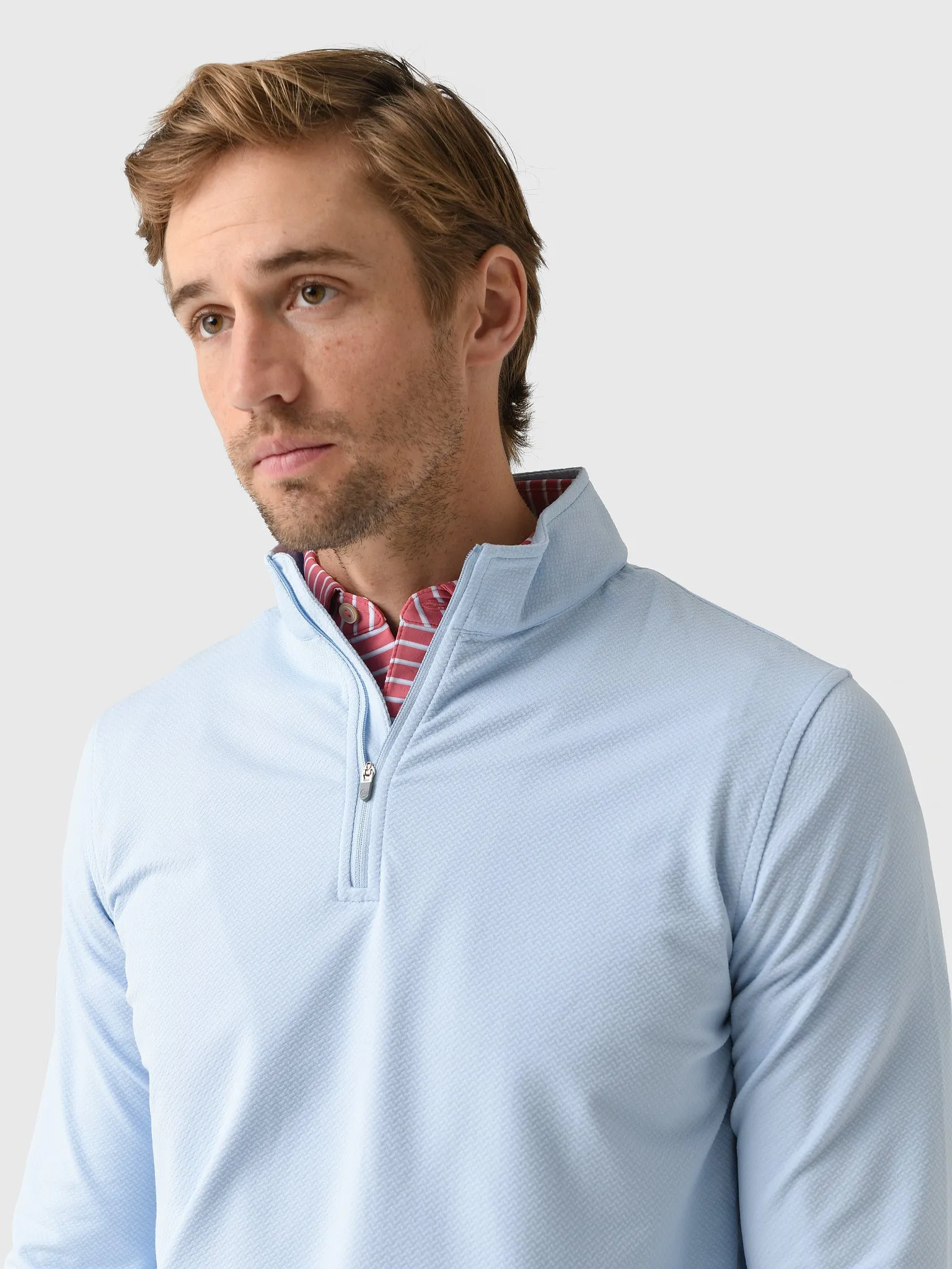 Peter Millar Crown Sport Men's Perth Cross-Hatch Performance Quarter-Zip sold by Saint Bernard product image thumbnail 5
