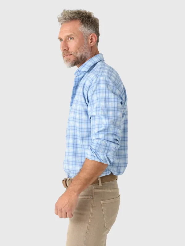 Peter Millar Crown Men's Bar Harbor Performance Flannel Sport Shirt made by Peter Millar