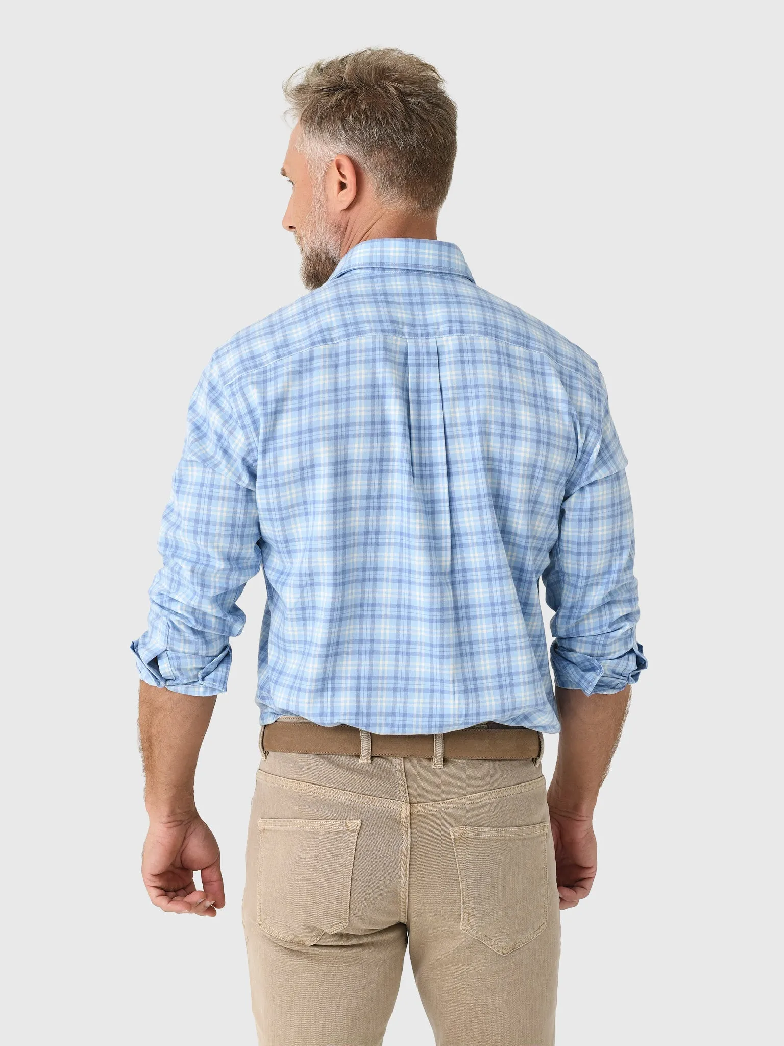 Peter Millar Crown Men's Bar Harbor Performance Flannel Sport Shirt sold by Saint Bernard product image thumbnail 5