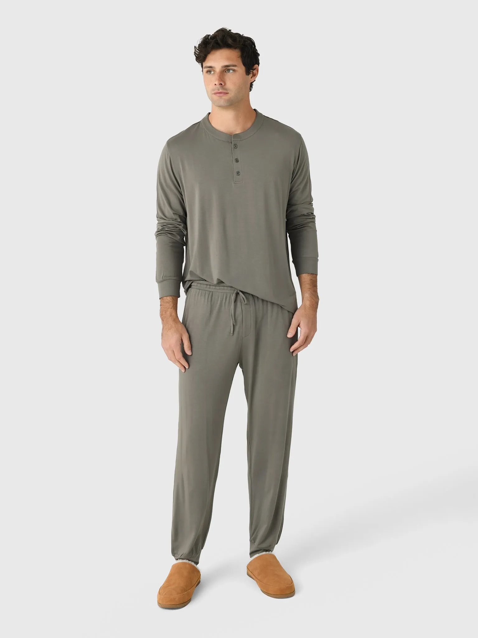 Eberjey Men's Henry Long Sleeve Pajama Set sold by Saint Bernard