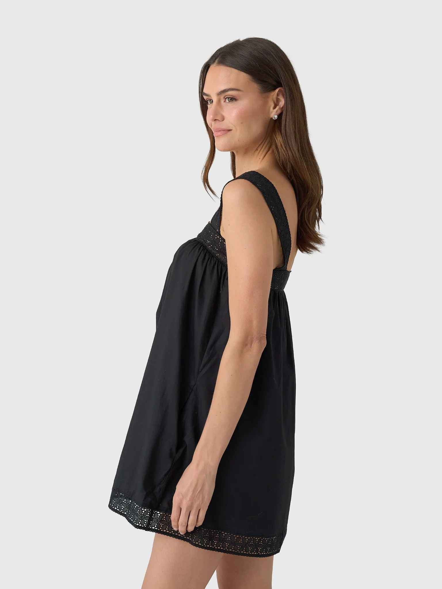 Peony Women's Broderie Mini Dress sold by Saint Bernard product image thumbnail 3