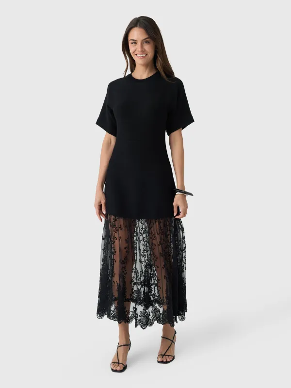 SEA Women's Diane Knit Lace Combo Dress sold by Saint Bernard