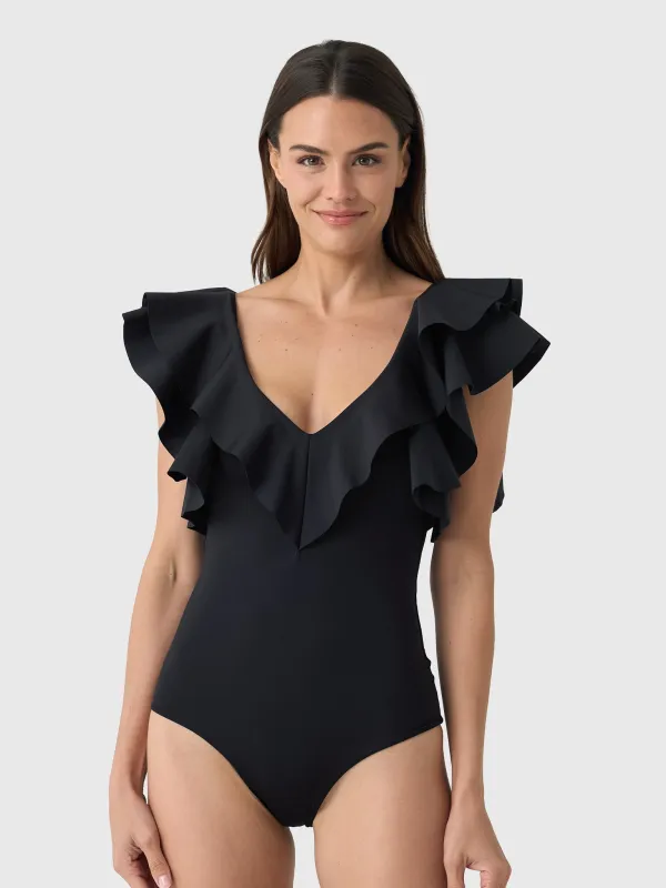 Maygel Coronel Women's Santa One-Piece Swimsuit sold by Saint Bernard