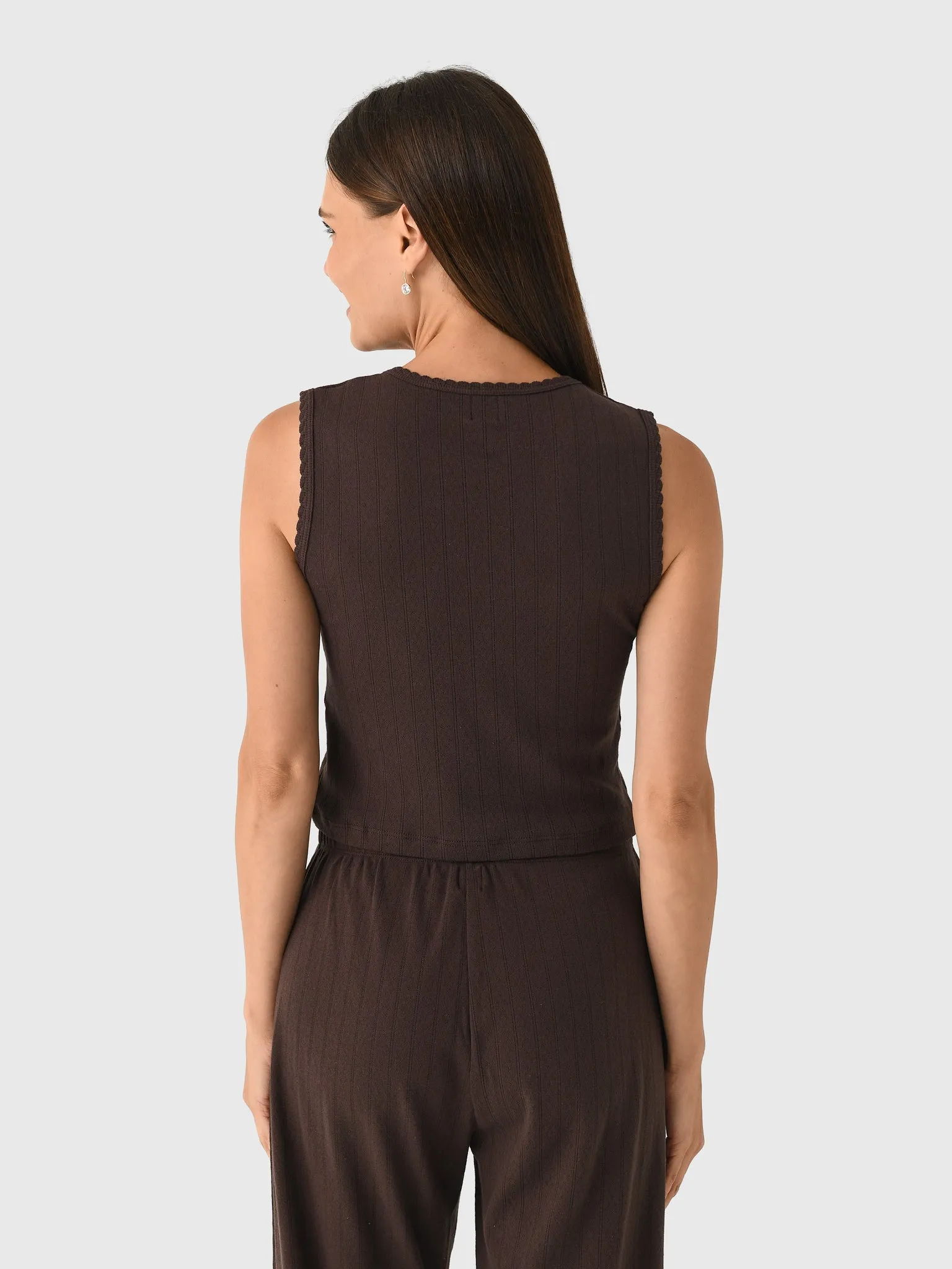 Leset Women's Pointelle Sleeveless Crew sold by Saint Bernard product image thumbnail 4