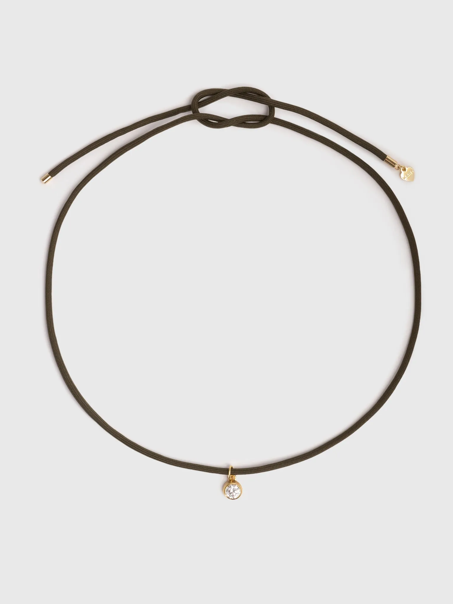 Hart Umber Brown Cord Bezel Charm Necklace sold by Saint Bernard