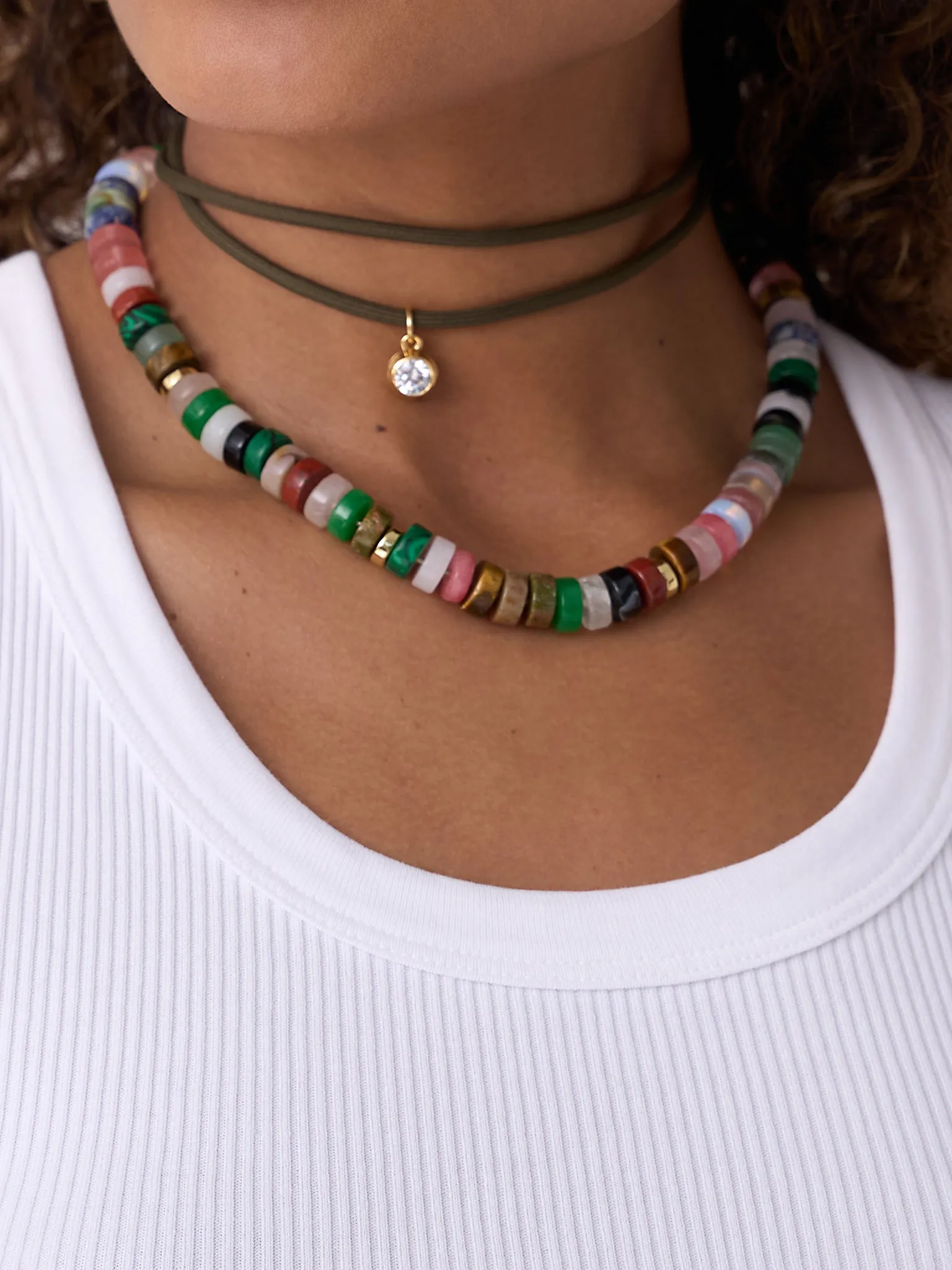 Hart Umber Brown Cord Bezel Charm Necklace sold by Saint Bernard product image thumbnail 2