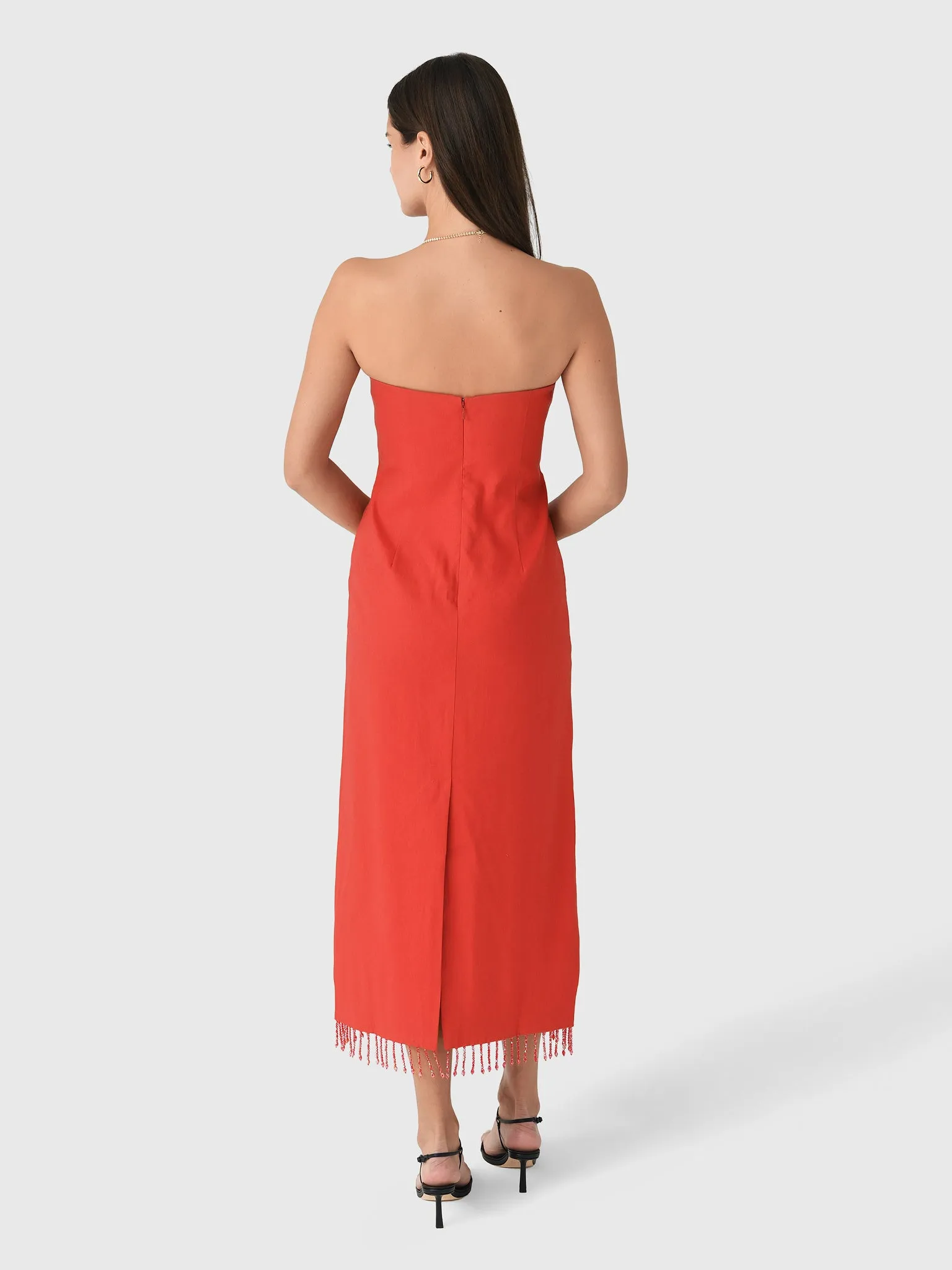 Third Form Women's Flame Linen Strapless Dress sold by Saint Bernard product image thumbnail 2