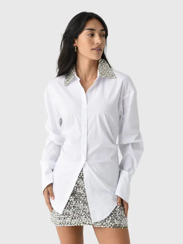 Simon Miller Women's Loch Embellished Button-Down Shirt made by Simon Miller