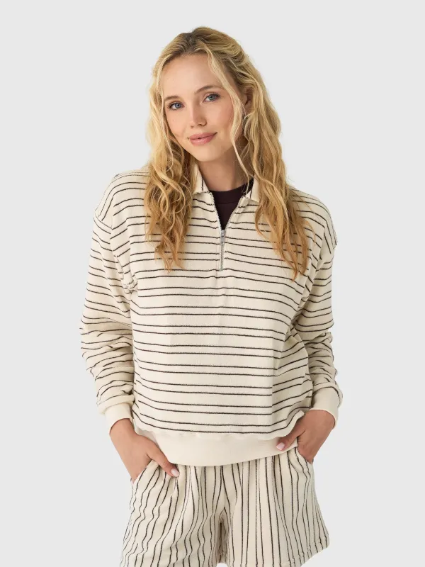 Asher Women's Cody Terry Quarter-Zip made by ASHER