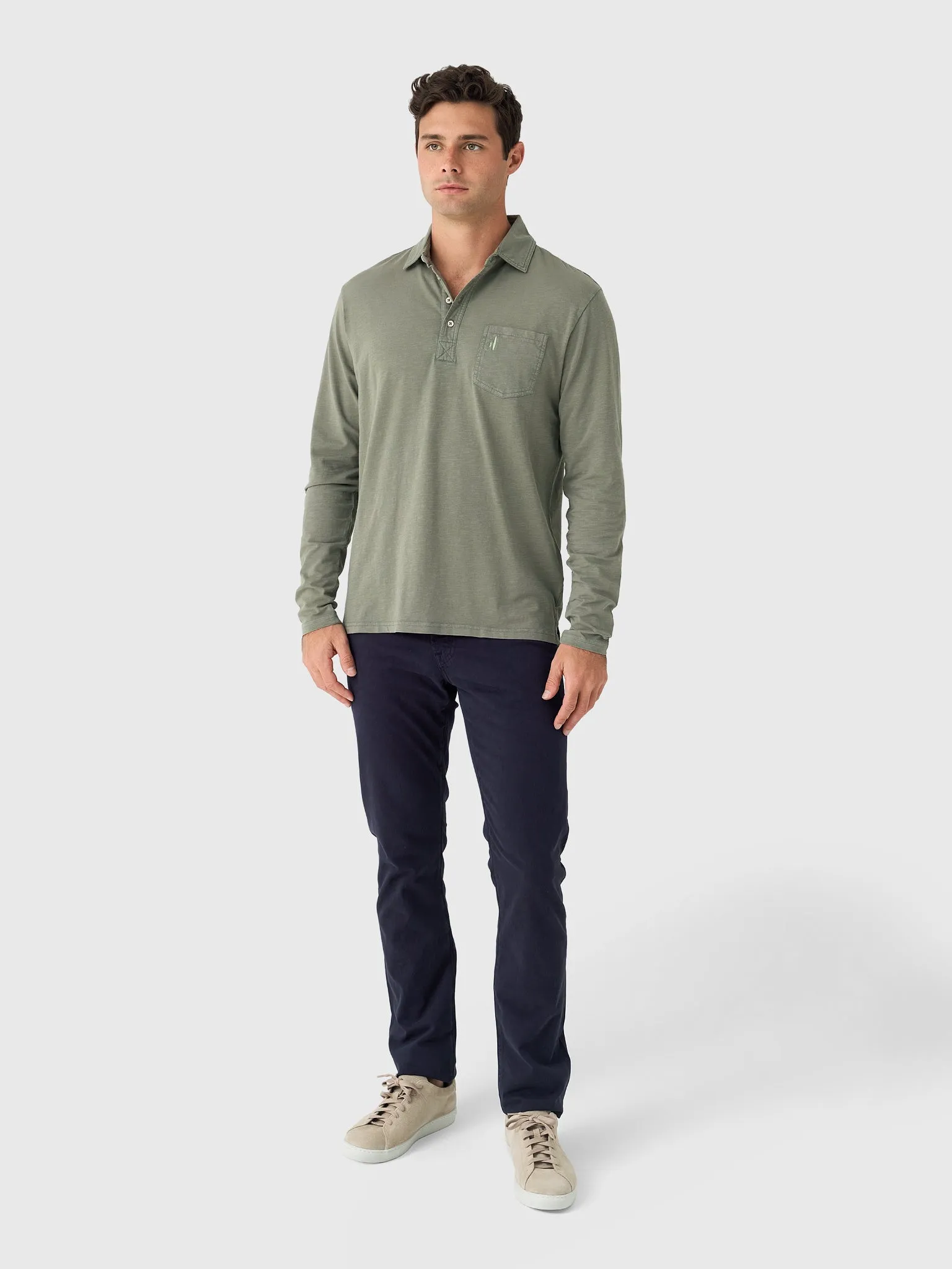 Johnnie-O Men's Coastal Wash Long Sleeve Original 4-Button Polo sold by Saint Bernard product image thumbnail 2