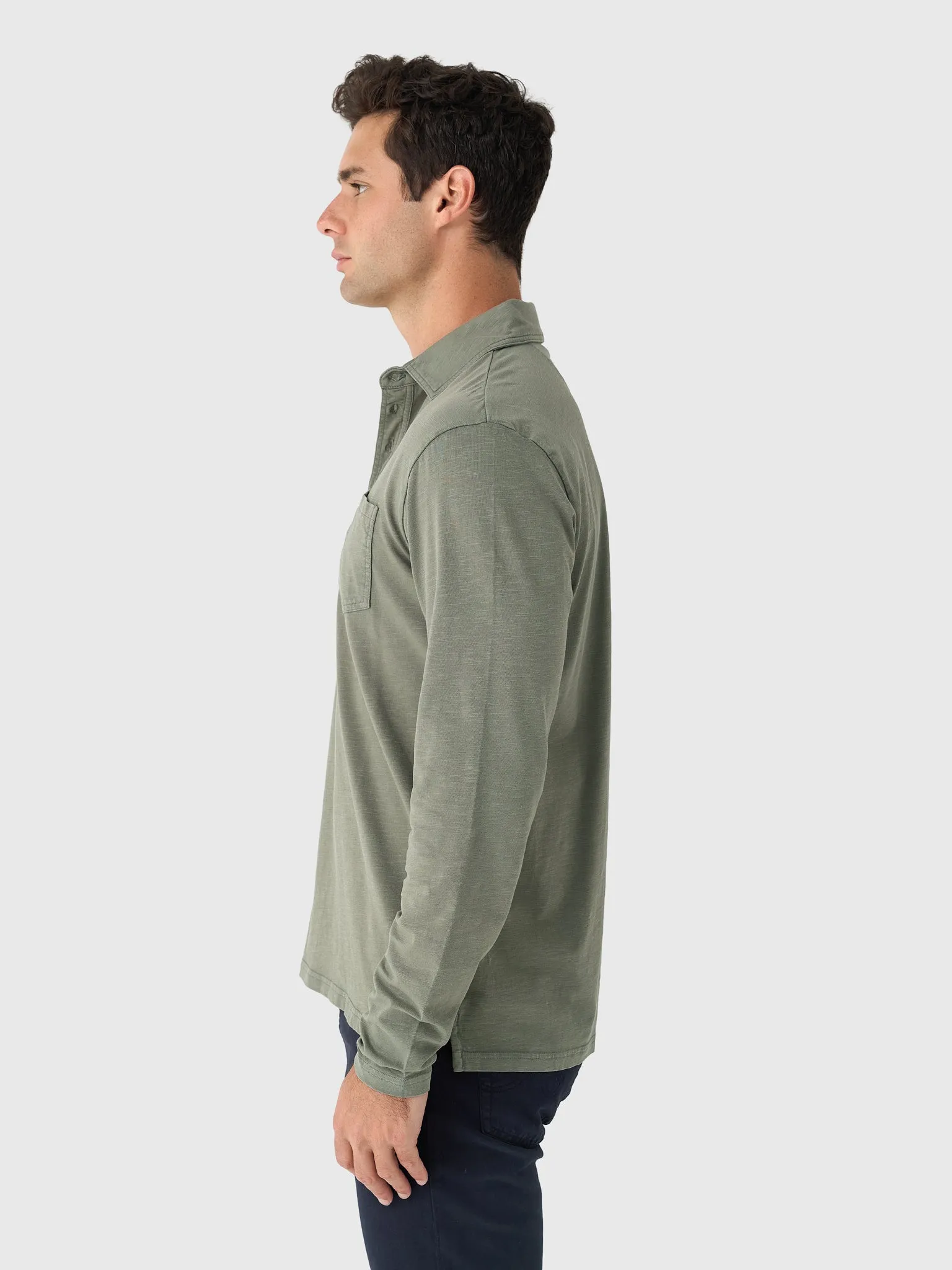 Johnnie-O Men's Coastal Wash Long Sleeve Original 4-Button Polo sold by Saint Bernard product image thumbnail 3