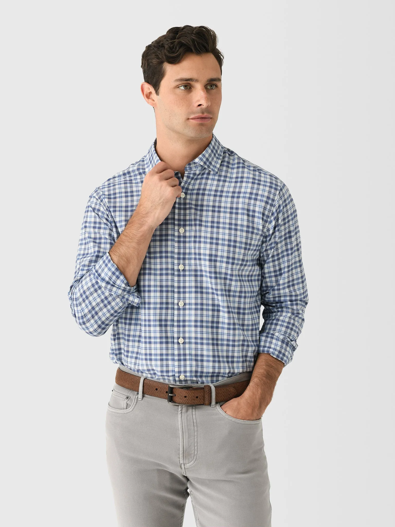 Johnnie-O Men's Donovan Featherweight Performance Button-Down Shirt sold by Saint Bernard