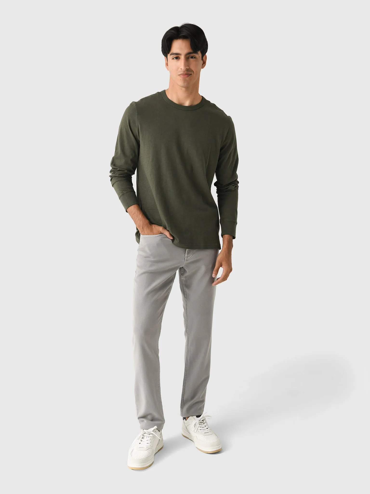 Faherty Brand Men's Long Sleeve Sunwashed Regenerative Cotton Tee sold by Saint Bernard product image thumbnail 2